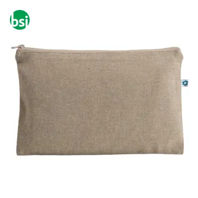 Beauty case in cotone riciclato con zip - Immagine 3