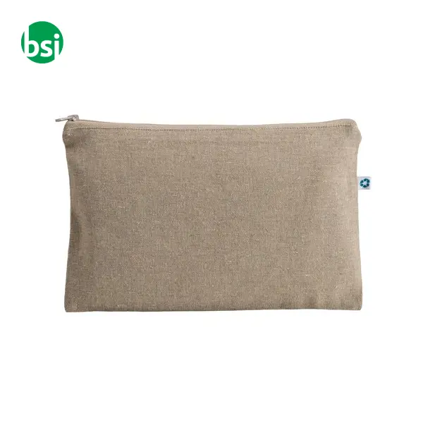 Beauty case in cotone riciclato con zip -  3
