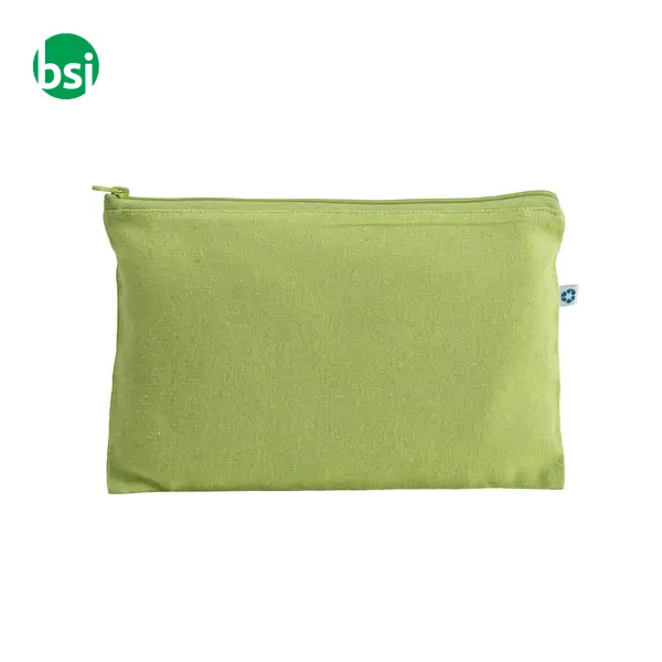 Beauty case in cotone riciclato con zip -  2