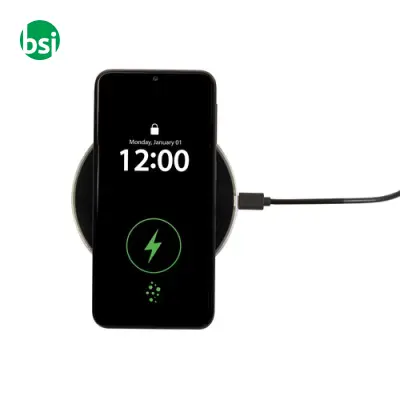 Base di ricarica senza fili con luce led incisione laser - Immagine 4