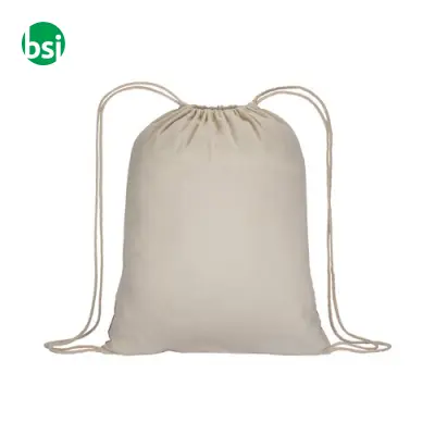 Zainetto in cotone chiusura a strozzo base in sughero - Immagine 3