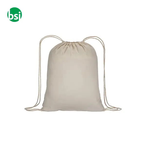 Zainetto in cotone chiusura a strozzo base in sughero -  3