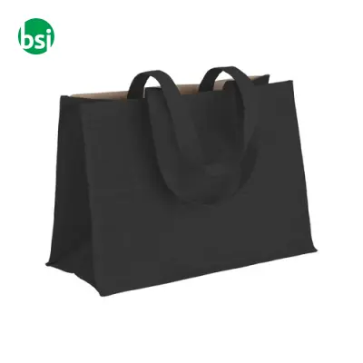 Shopper cotone dettagli juta 50x35x22 FLAVIA - Immagine 3