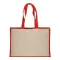 Shopper cotone dettagli juta 50x35x22 FLAVIA - Anteprima 5