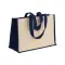 Shopper cotone dettagli juta 50x35x22 FLAVIA - Anteprima 20