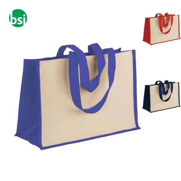 Shopper cotone dettagli juta 50x35x22 FLAVIA -  19
