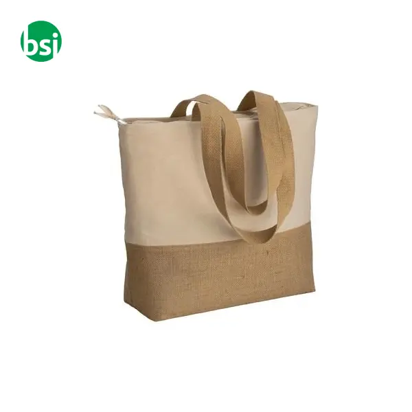 Shopper cotone e juta personalizzate 50x38x13 FLAVIANA -  5