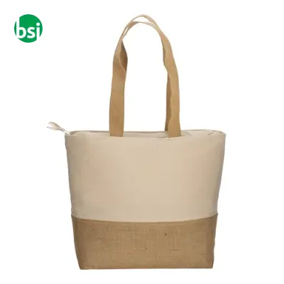 Shopper cotone e juta personalizzate 50x38x13 FLAVIANA - Immagine 2