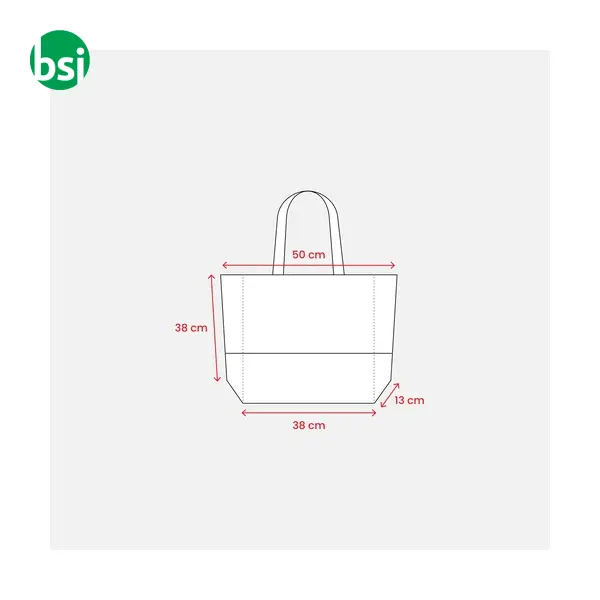 Shopper cotone e juta personalizzate 50x38x13 FLAVIANA -  3