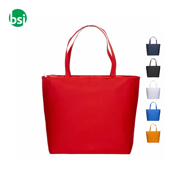 Borsa mare in poliestere manici lunghi chiusura zip -  1