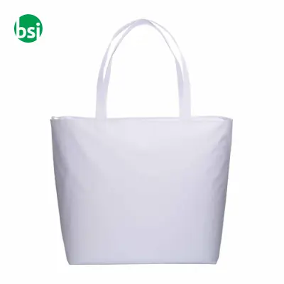 Borsa mare in poliestere manici lunghi chiusura zip - Immagine 2