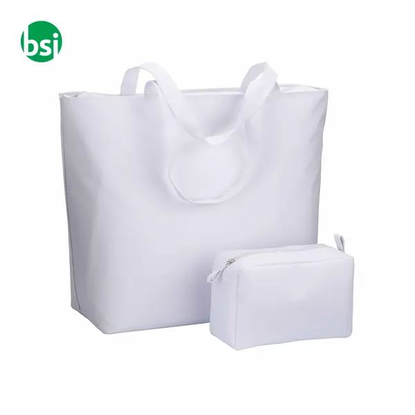 Borsa mare in poliestere manici lunghi chiusura zip -  4