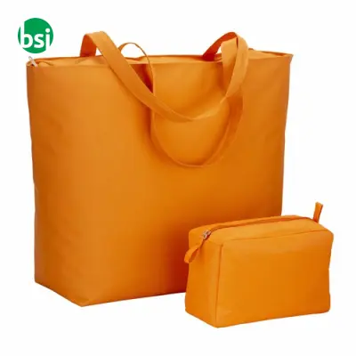 Borsa mare in poliestere manici lunghi chiusura zip - Immagine 12