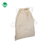 Sacchetto in cotone naturale 135g con rete 25x30