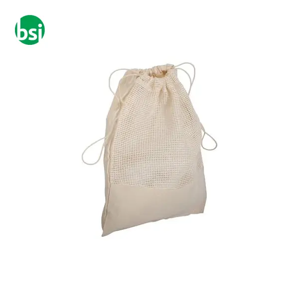 Sacchetto in cotone naturale 135g con rete 25x30 -  4
