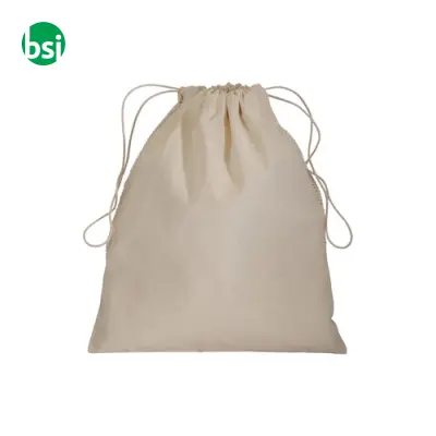 Sacchetto in cotone naturale 135g con rete 25x30 - Immagine 3