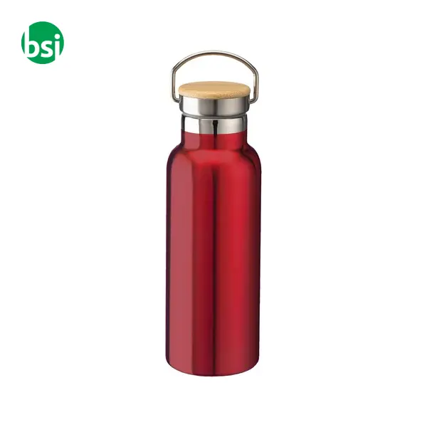 Thermos in acciaio e tappo in bamboo 500 ml -  12