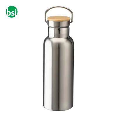 Thermos in acciaio e tappo in bamboo 500 ml - Immagine 10