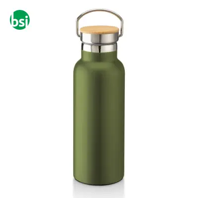 Thermos in acciaio e tappo in bamboo 500 ml - Immagine 8