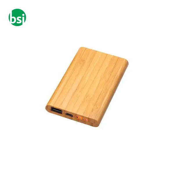 Power bank personalizzabile in bambU' 4000mah -  4