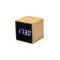 Orologio sveglia display temperatura in bamboo - Anteprima 1