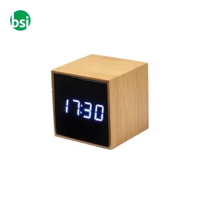 Orologio sveglia display temperatura in bamboo - Immagine 7