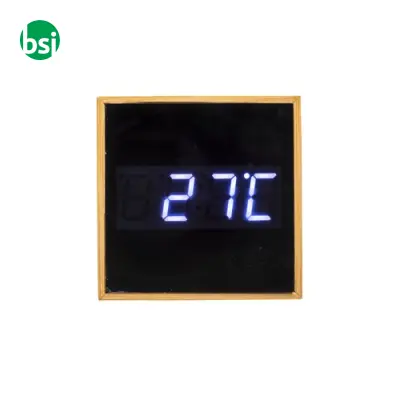 Orologio sveglia display temperatura in bamboo - Immagine 6