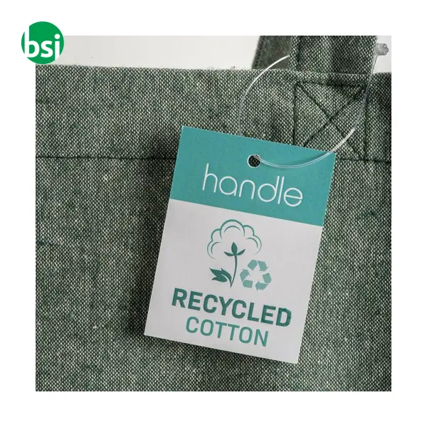 Shopper cotone riciclato personalizzate 38x42x8 GERARDA -  9