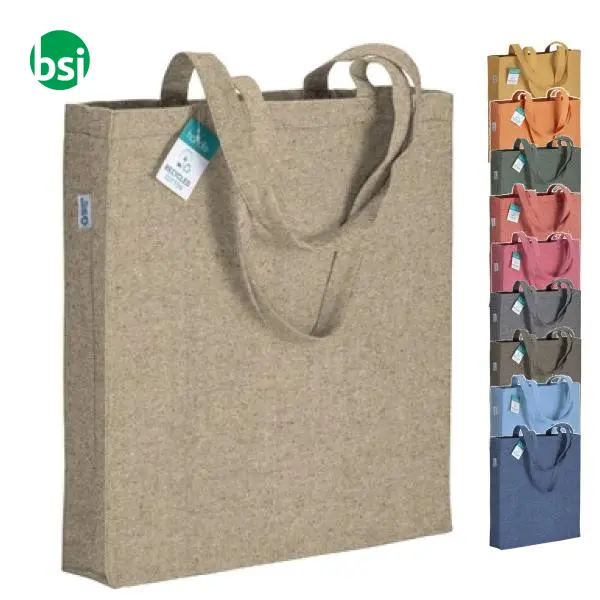 Shopper cotone riciclato personalizzate 38x42x8 GERTRUDE -  1