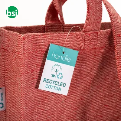 Shopper cotone riciclato personalizzate 38x42x8 GERTRUDE - Immagine 5