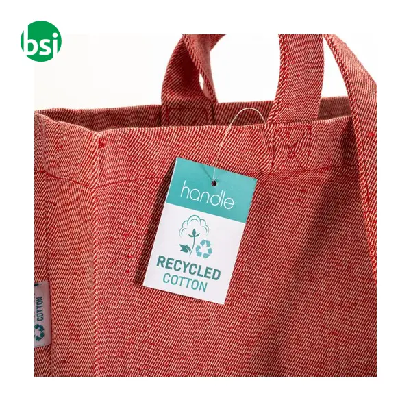 Shopper cotone riciclato personalizzate 38x42x8 GERTRUDE -  5