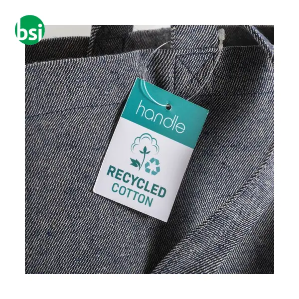 Shopper cotone riciclato personalizzate 38x42x8 GERTRUDE -  11