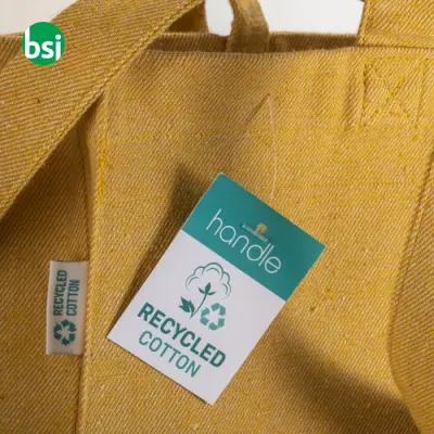 Shopper cotone riciclato personalizzate 38x42x8 GERTRUDE - Immagine 15