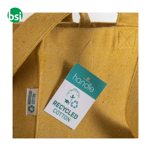 Shopper cotone riciclato personalizzate 38x42x8 GERTRUDE -  15