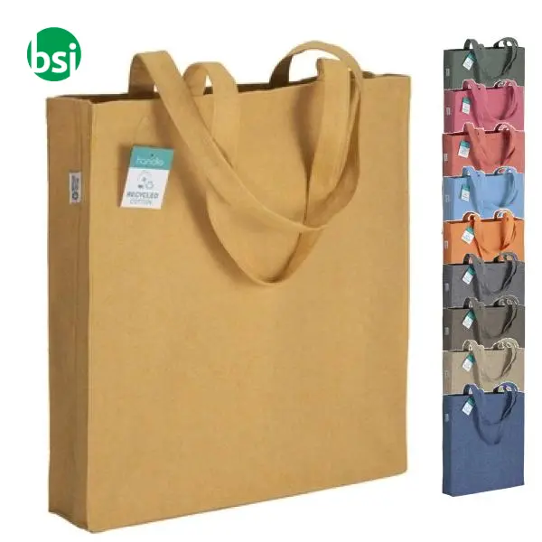 Shopper cotone riciclato personalizzate 38x42x8 GERTRUDE -  17