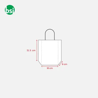 Shopper carta riciclata personalizzate 18x21,5x8 GIANNA - Immagine 3