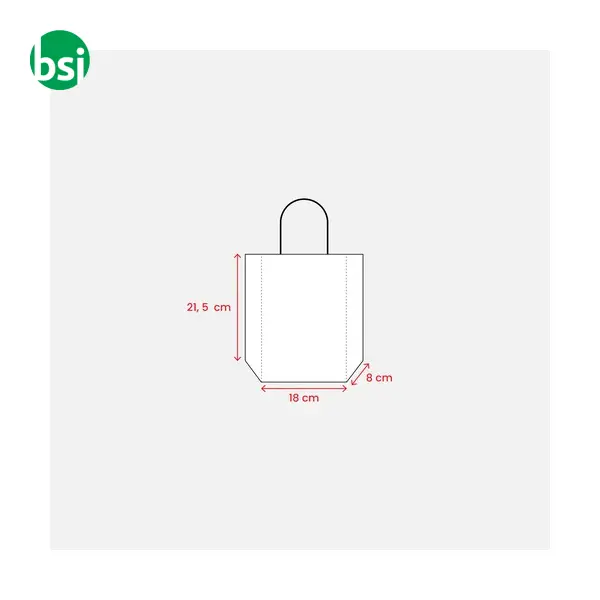 Shopper carta riciclata personalizzate 18x21,5x8 GIANNA -  3