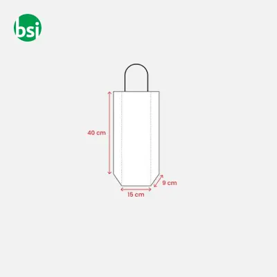 Shopper carta riciclata personalizzate 15x40x9 GIANNINA - Immagine 3