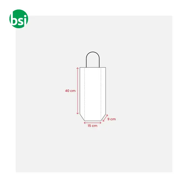 Shopper carta riciclata personalizzate 15x40x9 GIANNINA -  3