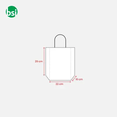 Shopper carta riciclata personalizzate 23x29x10 GINEVRA - Immagine 3