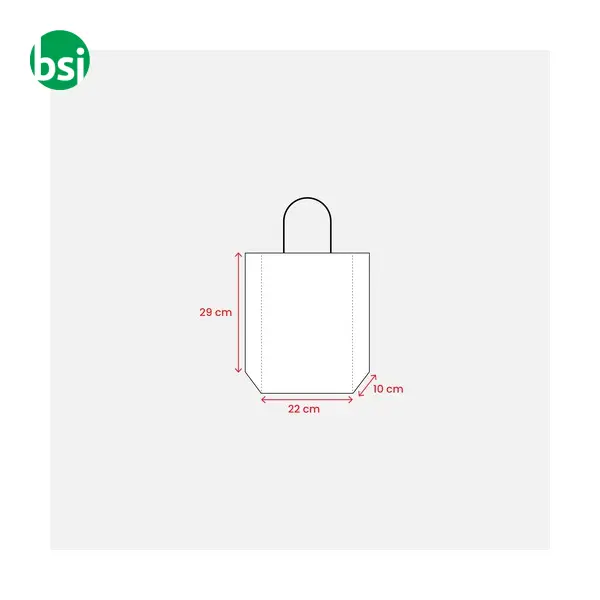 Shopper carta riciclata personalizzate 23x29x10 GINEVRA -  3