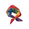 Foulard bandana in poliestere 45gr arcobaleno - Anteprima 2