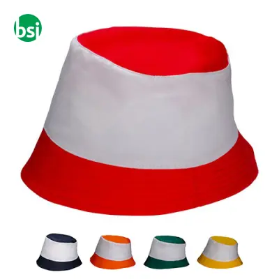 Cappellino miramare in policotone bicolore