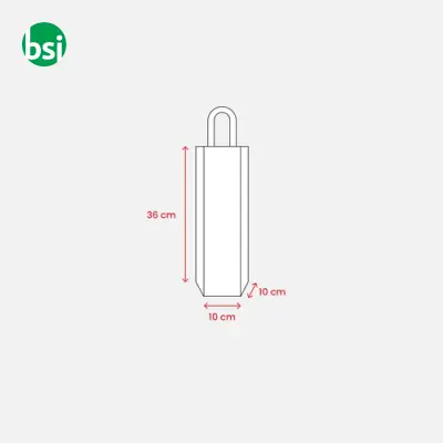 Borsa portabottiglia in juta e cotone manici in corda - Immagine 4