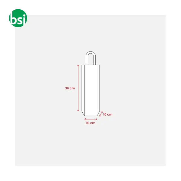 Borsa portabottiglia in juta e cotone manici in corda -  4