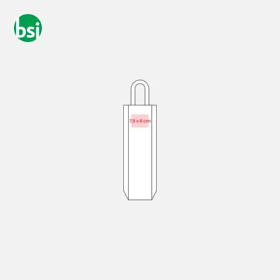 Borsa portabottiglia in juta e cotone manici in corda - Immagine 5