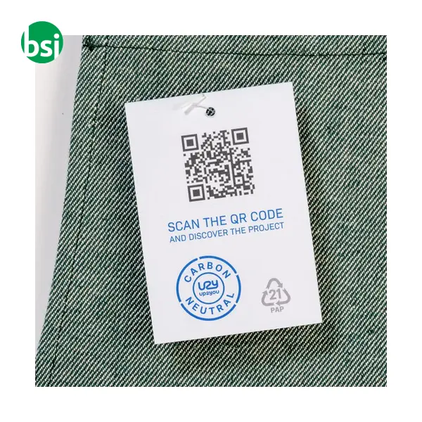 Grembiule carbon neutral in cotone riciclato 280gr-m2 -  4