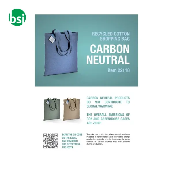 Grembiule carbon neutral in cotone riciclato 280gr-m2 -  9