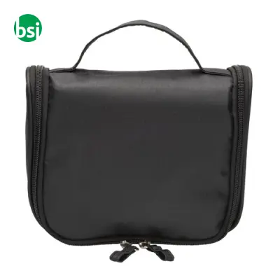 Beauty case in microfibra con zip ampie tasche interne - Immagine 2