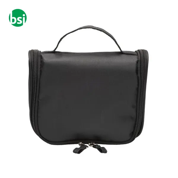 Beauty case in microfibra con zip ampie tasche interne -  2